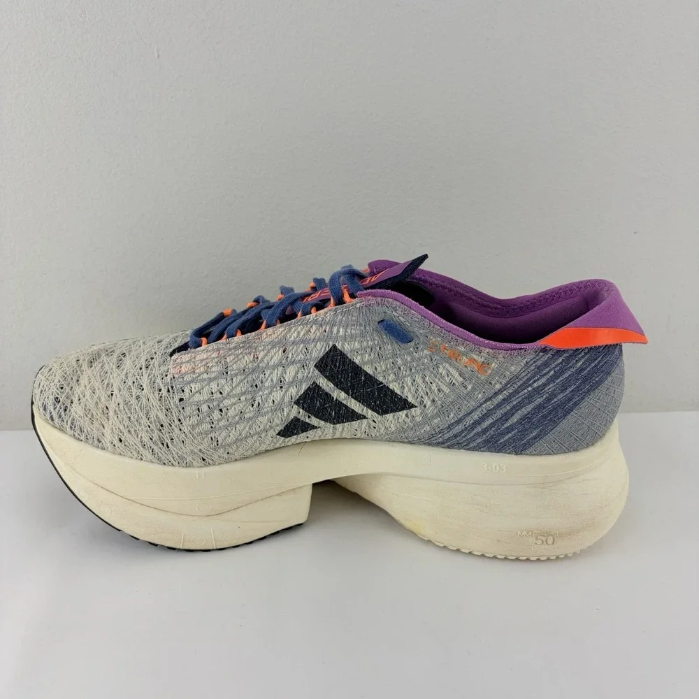 Adidas Adizero Prime X Strung Gray Navy Running Shoes Men's US 7.5 - Picture 6 of 10